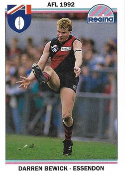 1992 AFL Regina #118 Darren Bewick Front